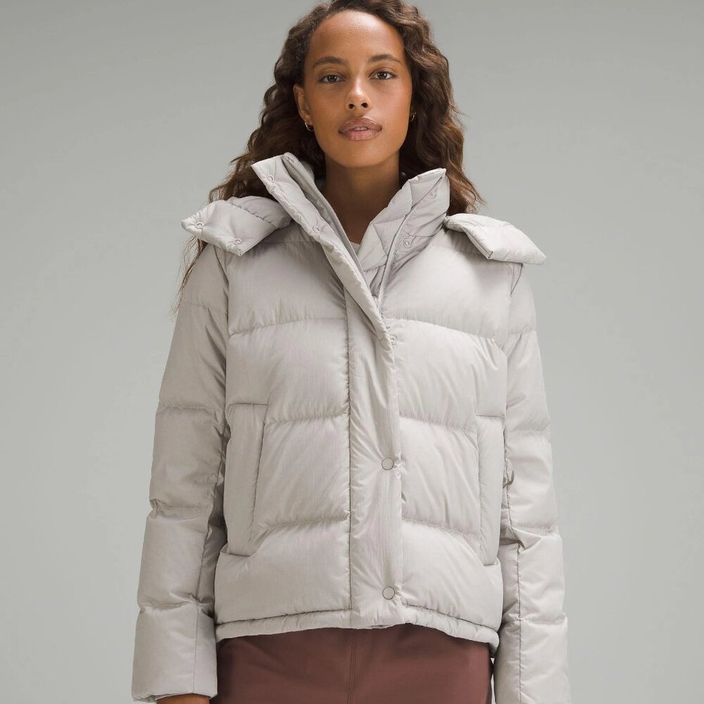 lululemon athletica Pale Gray Quilted Puffer Jacket